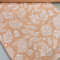 All Over Floral Embroidered 2 Piece Lawn Suit Apricot Peach