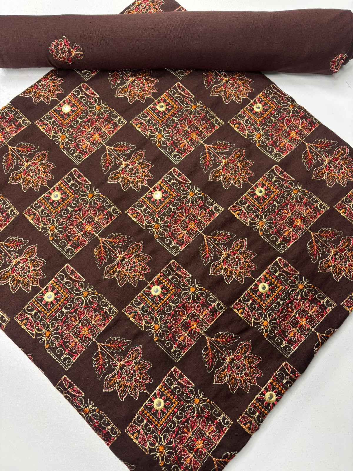 Chocolate Brown embroidred  2-Piece Suit