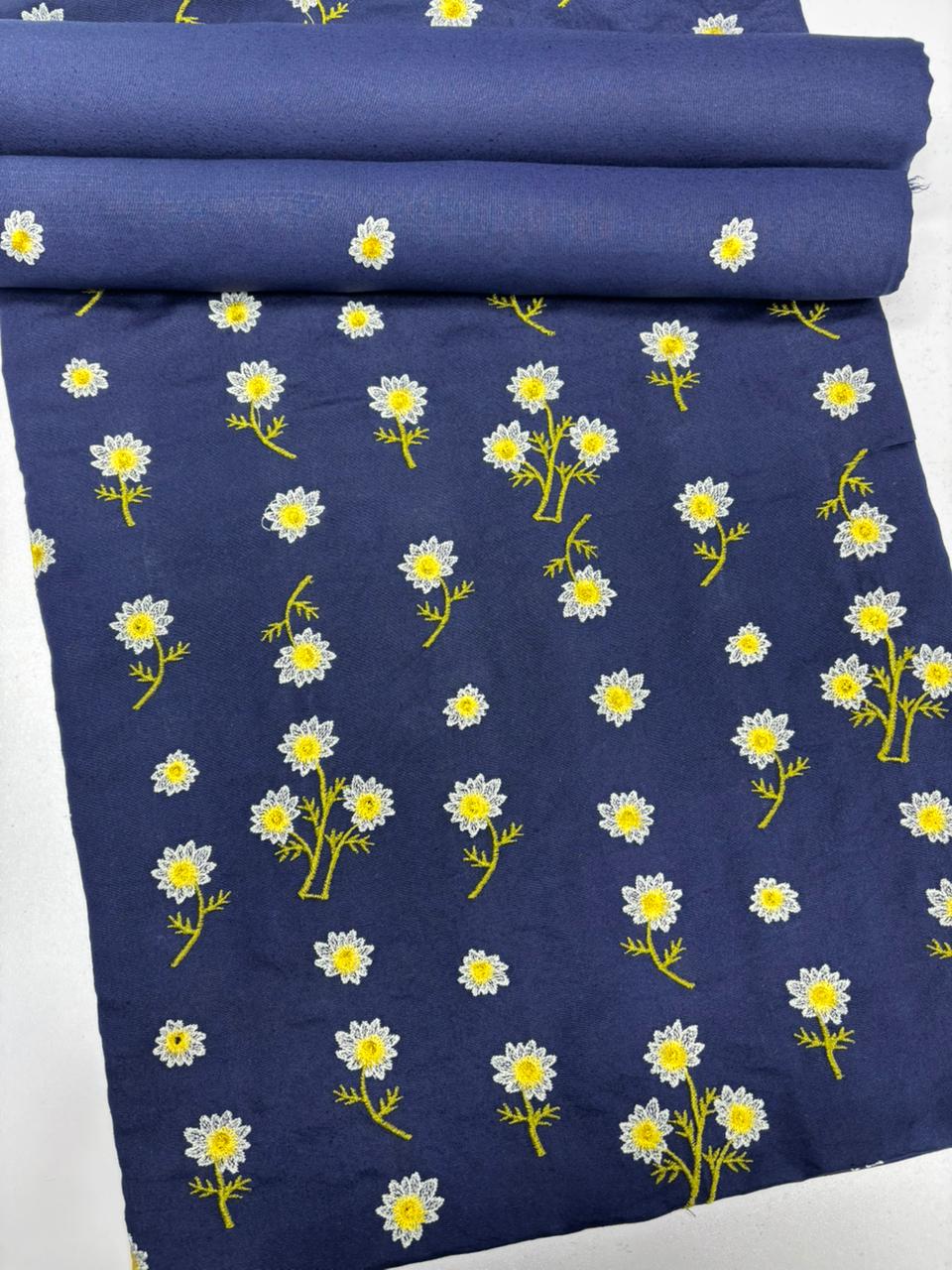 Unstitched Karandi 2 piece  Blue