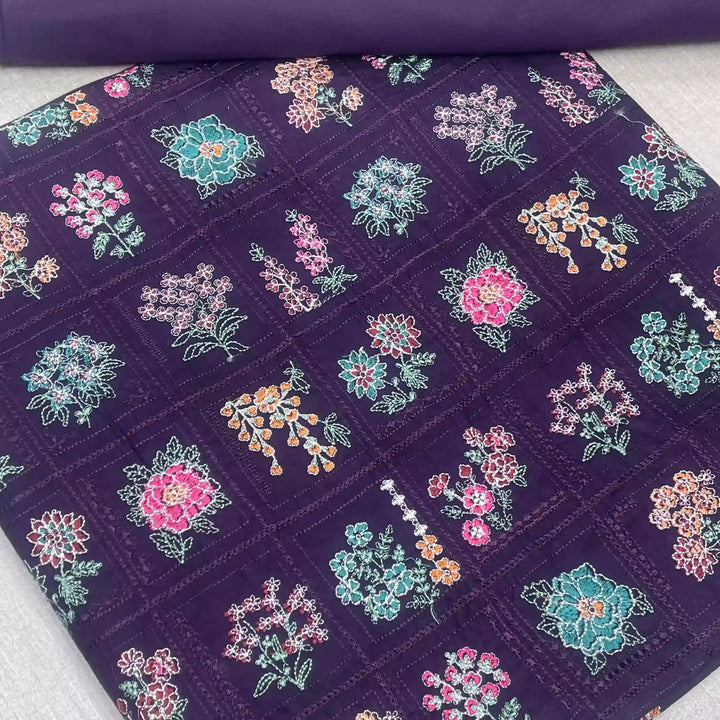 Bareeze Embroidered 2 Piece Lawn Deep Purple
