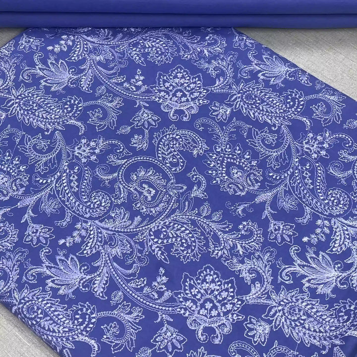 Embroidered 2 Piece Lawn Cornflower Blue