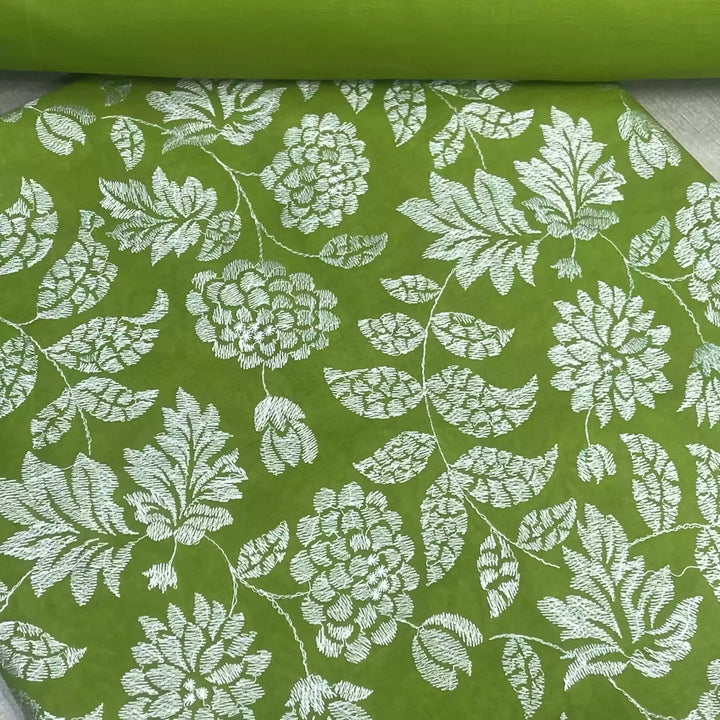 Embroidered 2 Piece Lawn Suit Olive Green