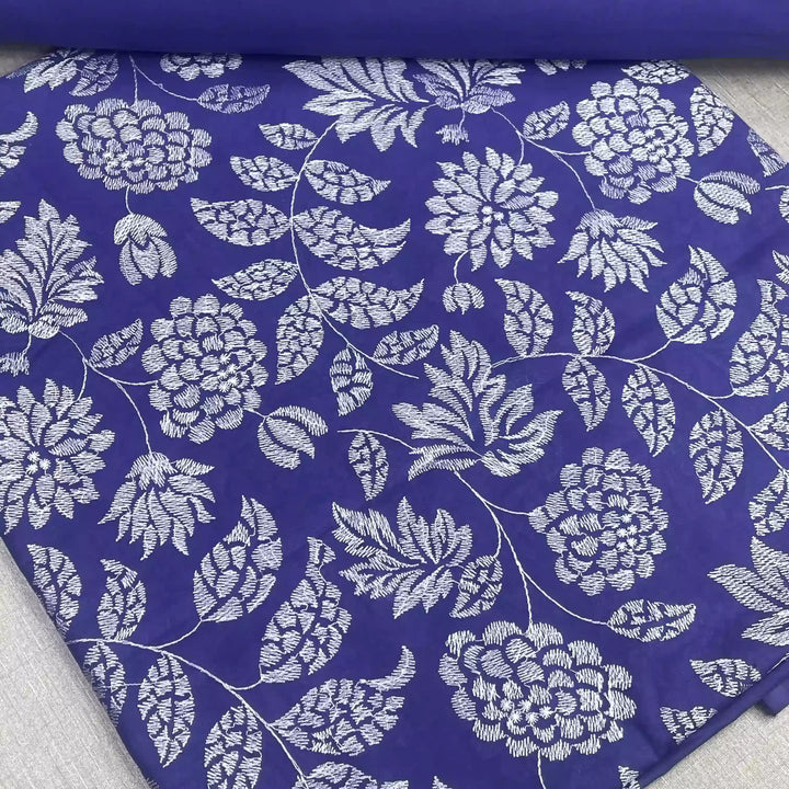 Embroidered 2 Piece Lawn Suit Royal Blue