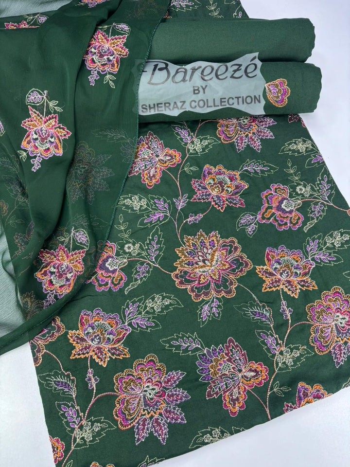 Unstitched Karandi 3 piece