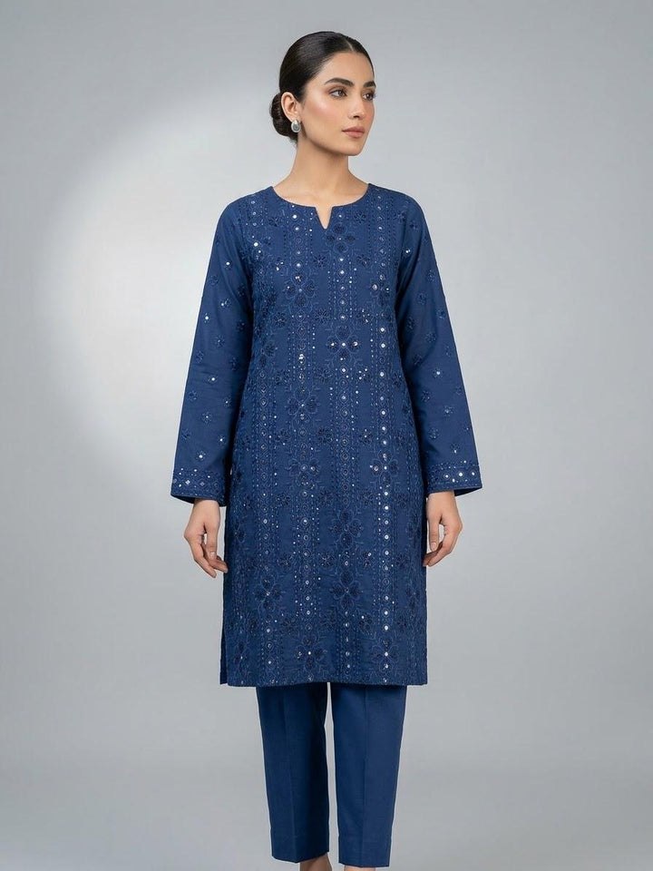 Embroidered 2 Piece Lawn Suit Sapphire Blue