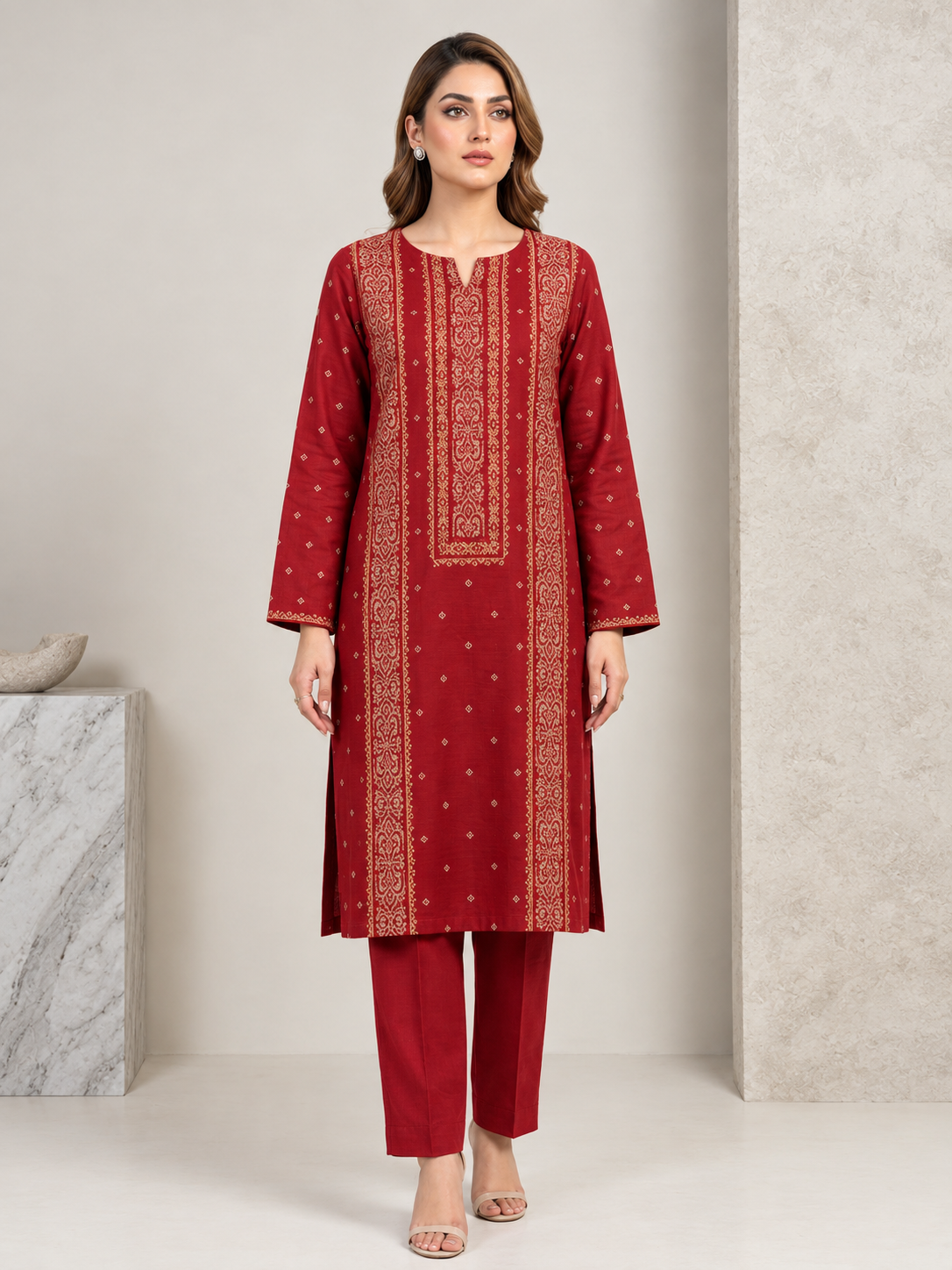 Karandi 2 Piece Maroon