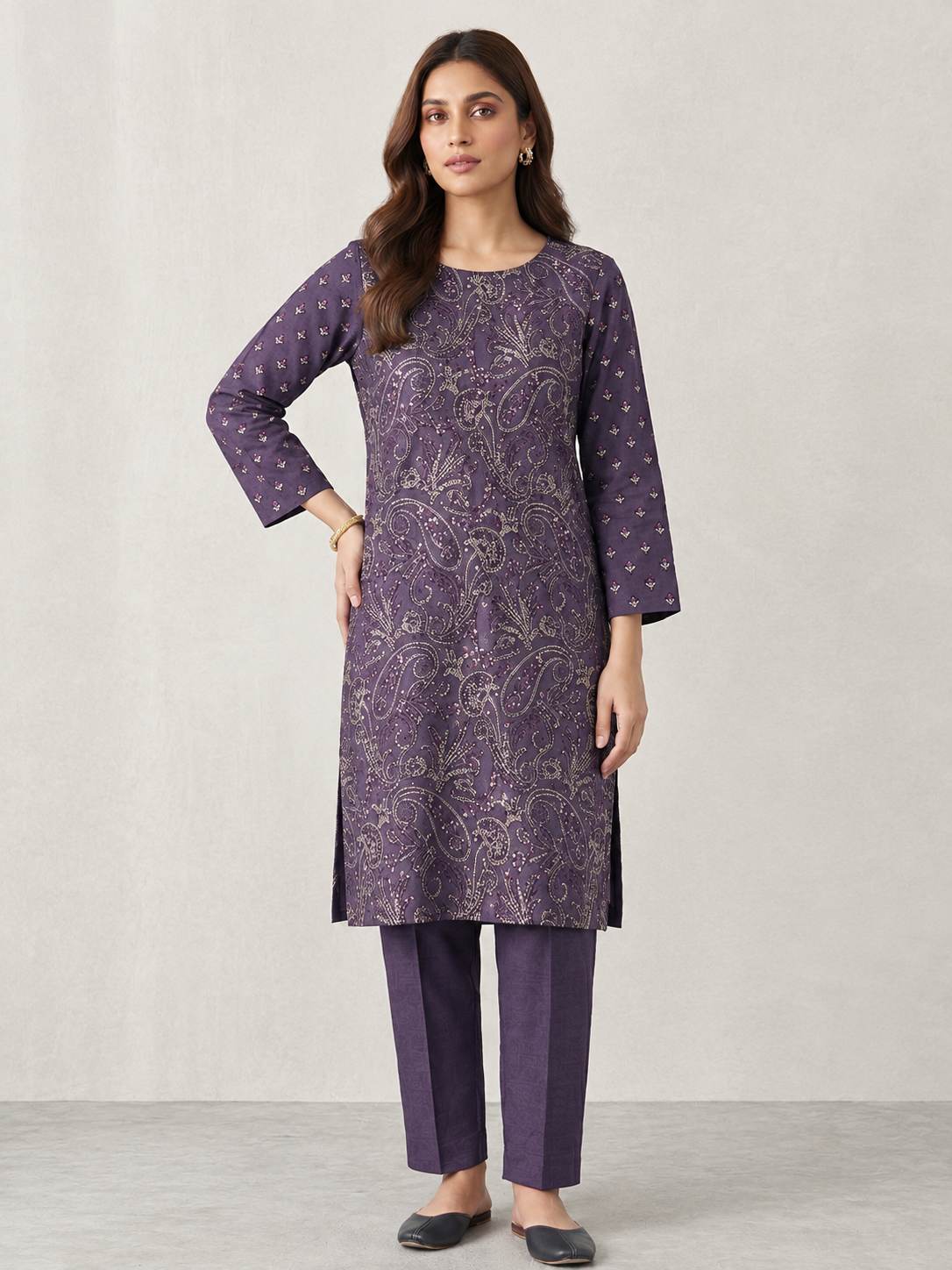 Karandi 2 piece (PLUM)