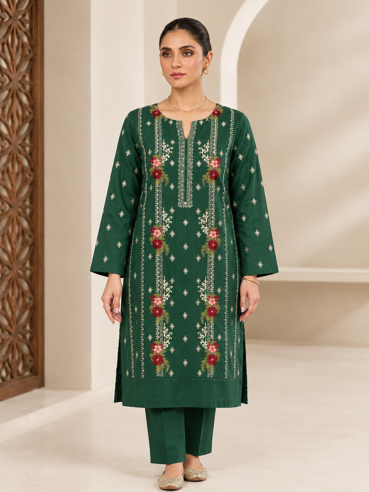 Karandi 2 piece bottle green