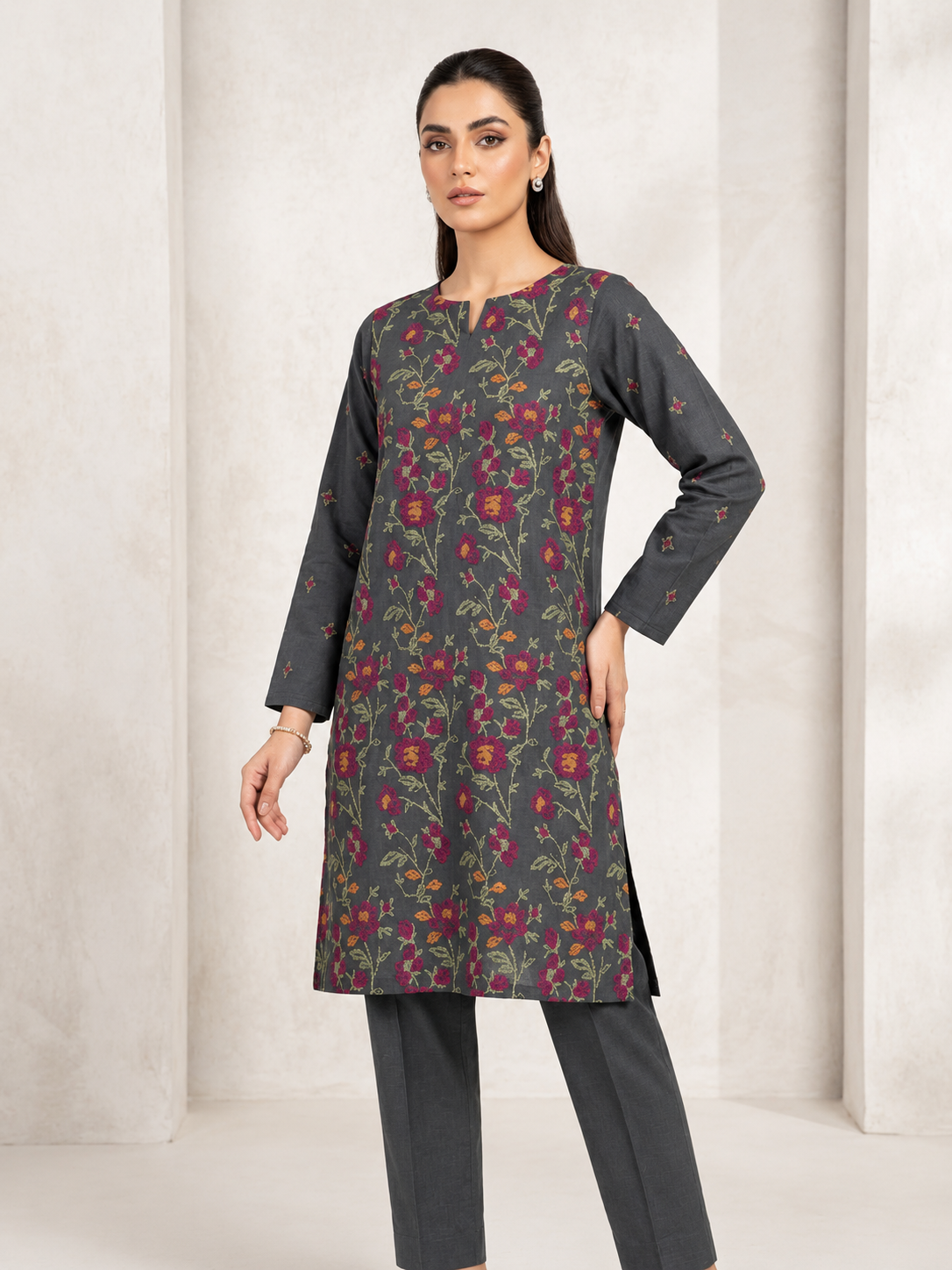 KARANDI 2 Piece (Winter Grey Elegance)